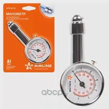 AIRLINE APR-M-02 Манометр для шин овый высокоточный металлический 0-100PSI 0-7,50 Атм AIRLINE