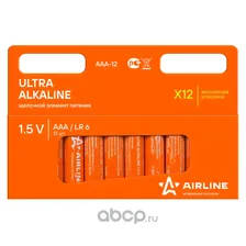AAA12 AIRLINE Батарейки LR03/AAA щелочные 12 шт. (мизинчиковые) (AAA-12)