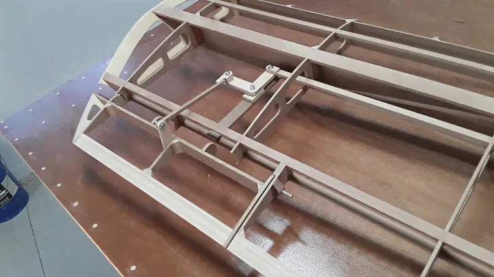 Aileron movement for a model plane