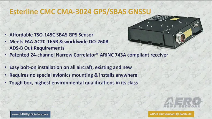 Aero-TV: CMD Flight Solutions - AEA 2018 New Product Introduction