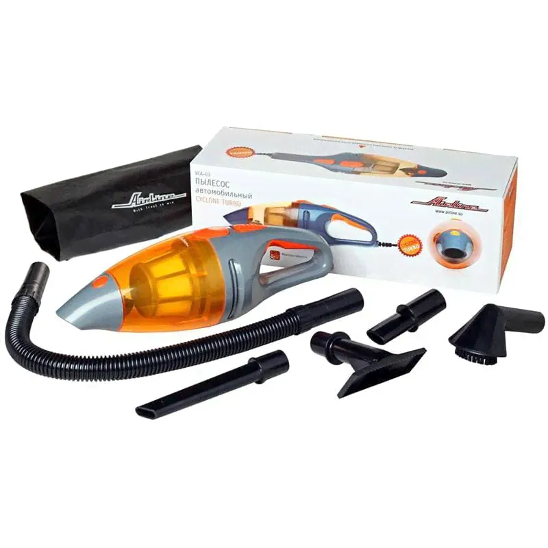 Пылесос автомобильный CYCLONE TURBO (150Вт, 0,5л, 6 кПа) AIRLINE VCA03-0