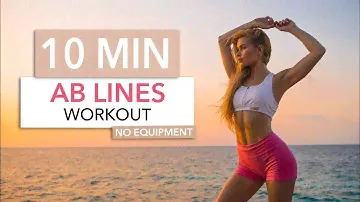 10 MIN AB LINES WORKOUT - efficient for middle, side & upper abs / No Equipment I Pamela Reif